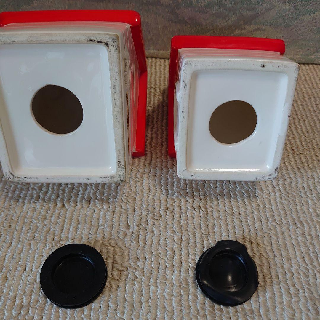 スヌーピー陶器製貯金箱　2個セット