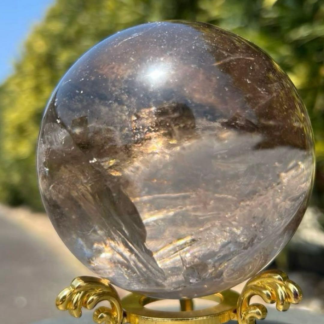 ✳️専用‼️☆激凄美宝珠☆極上別格品☆スモーキークォーツ 丸玉 天然石 煙水晶 原石