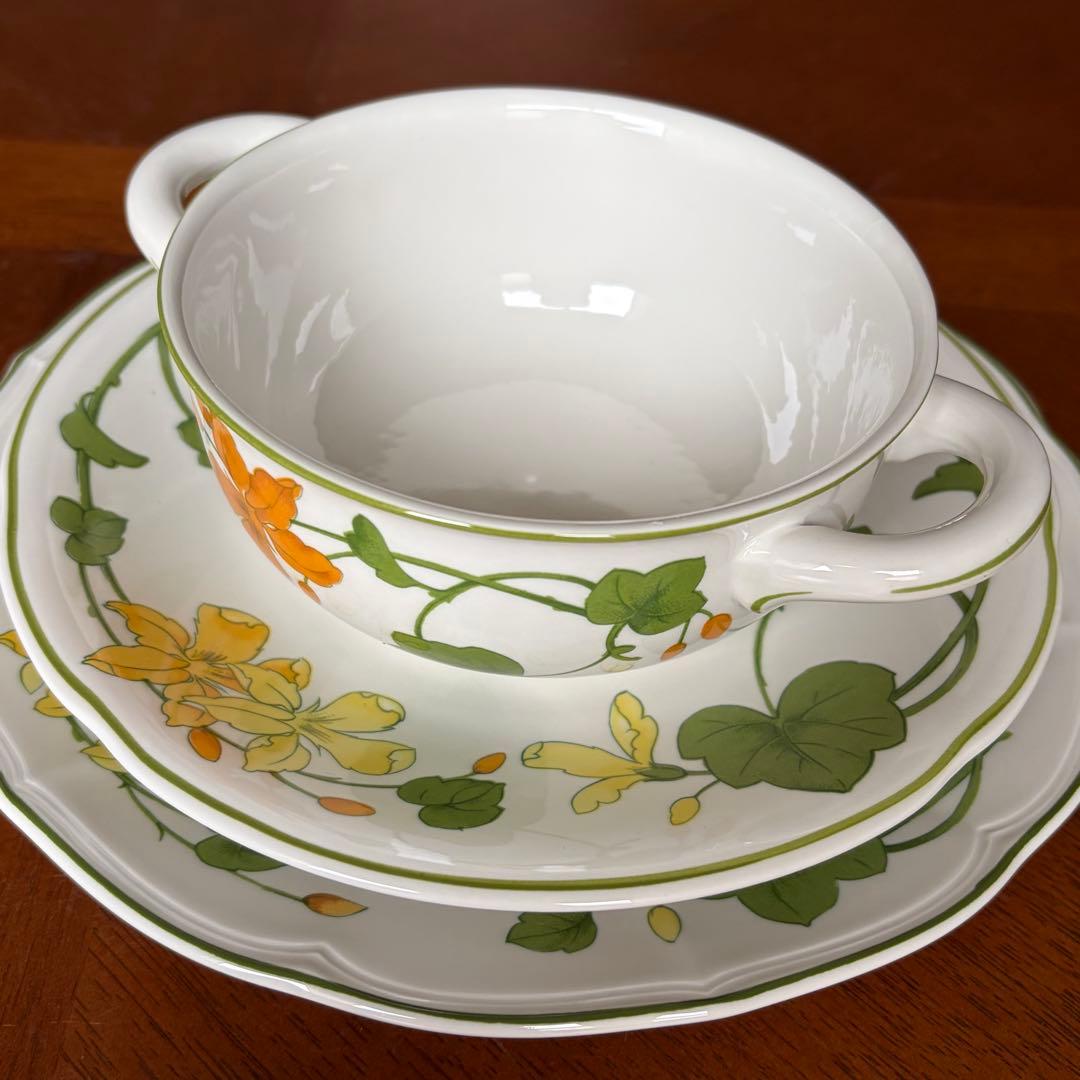 【レア美品】ドイツ製　ビレロイ＆ボッホ★ゼラニウムマルバ★ダブルハンドルトリオ