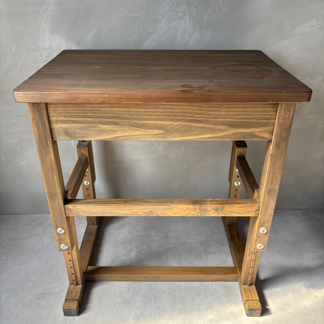 木製 スクールデスク 小学校 机 高さ調節可能 国産 日本製