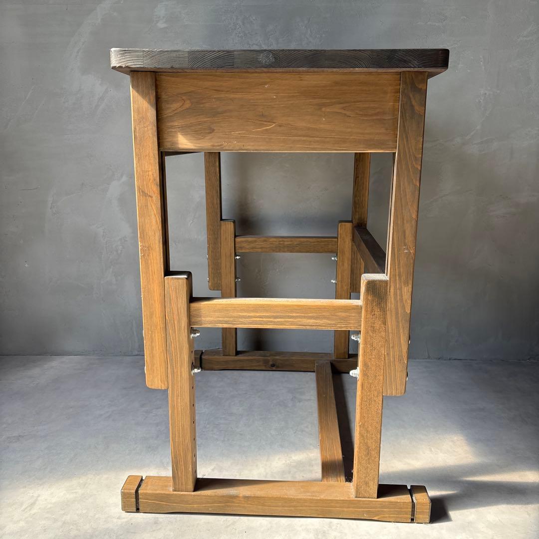 木製 スクールデスク 小学校 机 高さ調節可能 国産 日本製