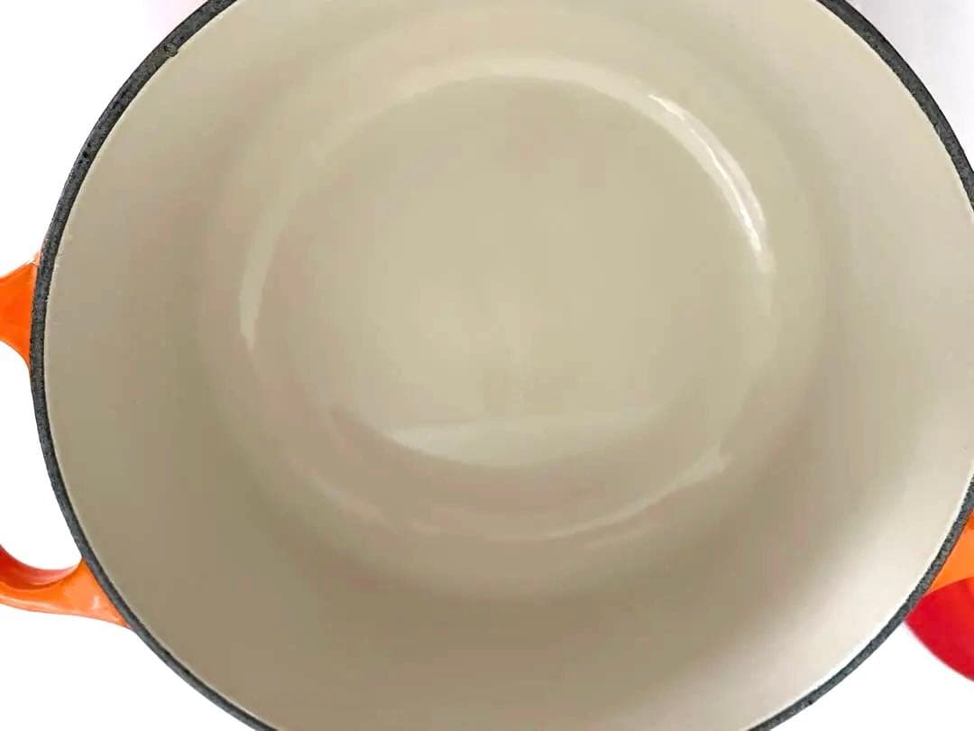 【LE CREUSET 】オレンジと赤のグラデーション　20㎝