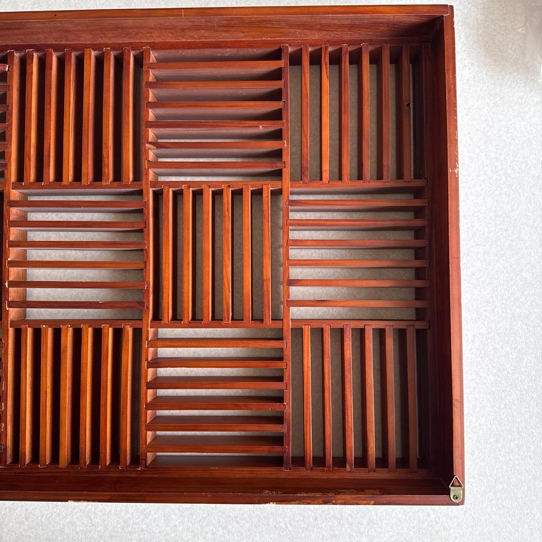 木製 格子 飾り棚　ディスプレイ棚 レトロ インテリア