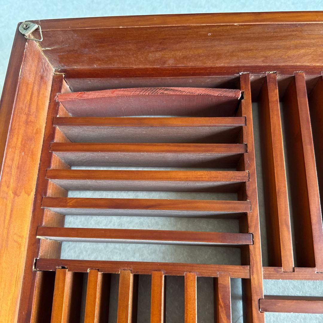 木製 格子 飾り棚　ディスプレイ棚 レトロ インテリア