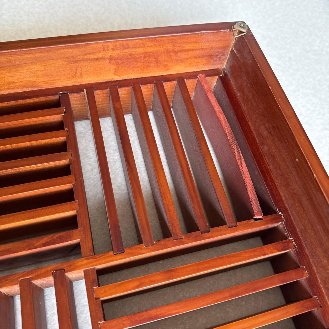 木製 格子 飾り棚　ディスプレイ棚 レトロ インテリア