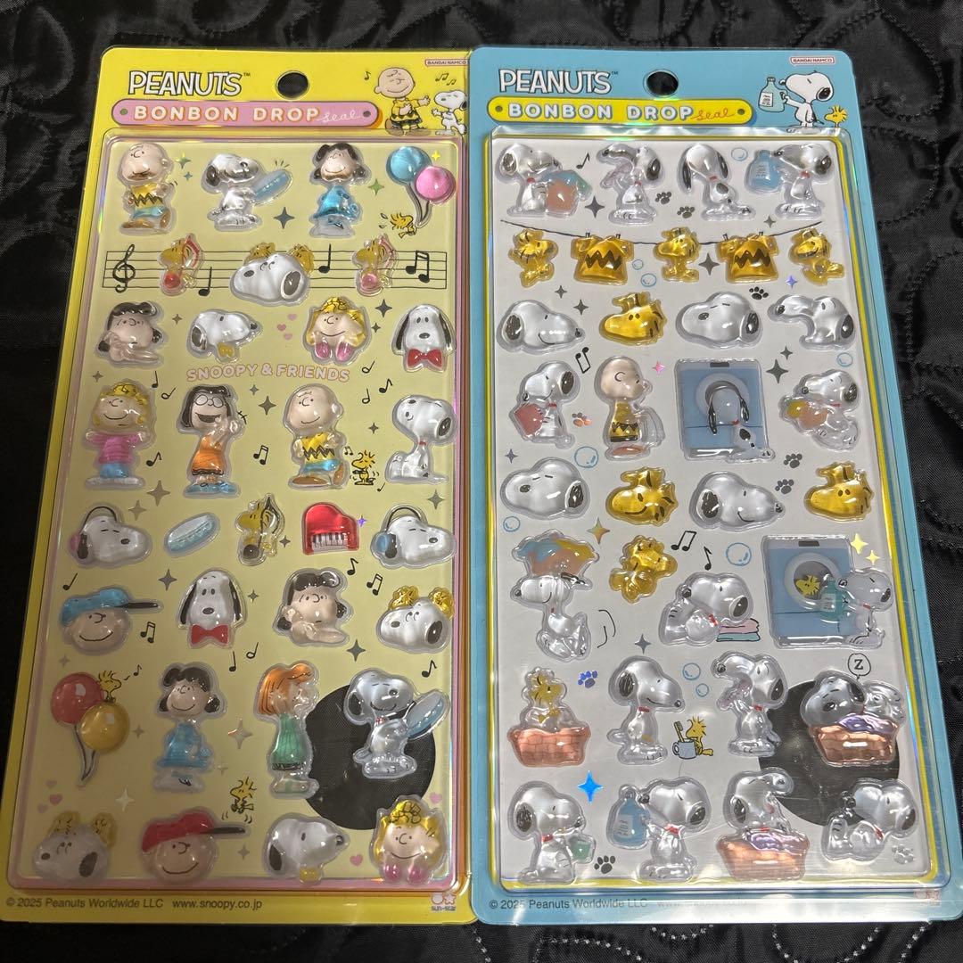 正規品　スヌーピー　通常サイズ　4枚セット　ボンボンドロップシール