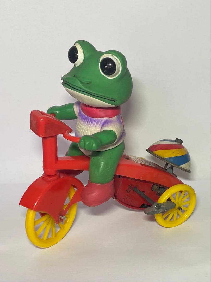 【当時物】 木馬座 ケロヨン三輪車 14cm
