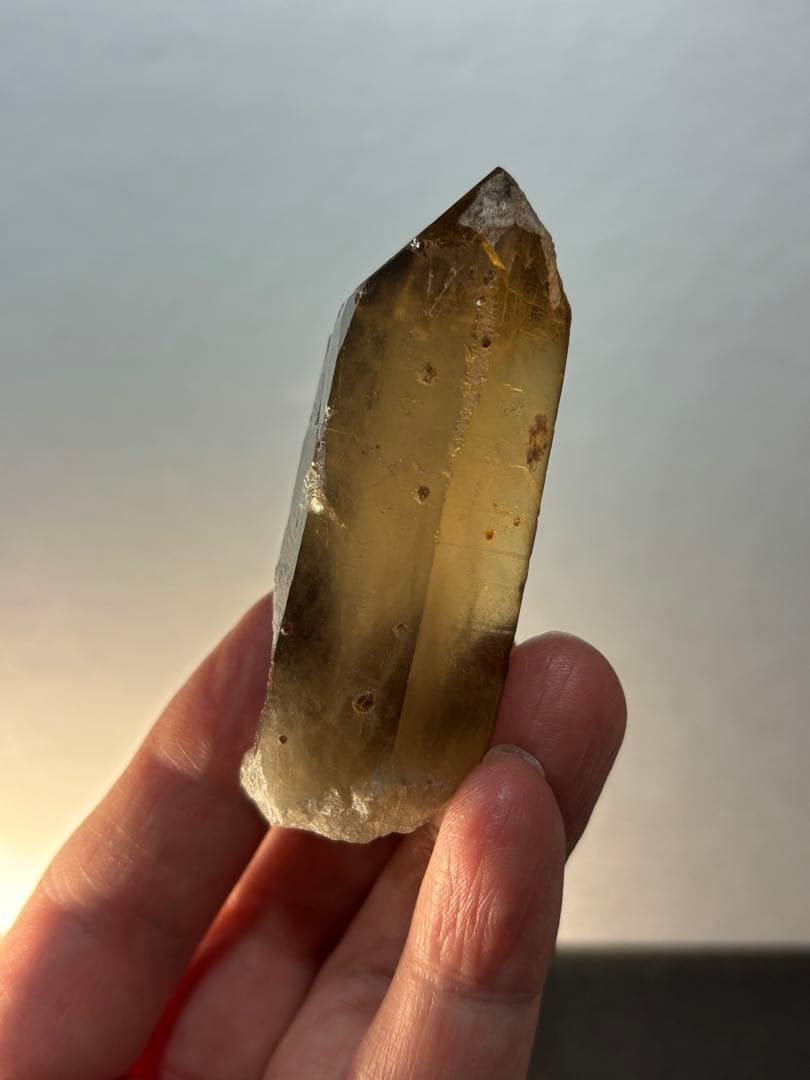 音がレア　スペサルティンガーネットインシトリン　スモーキーシトリン　69g