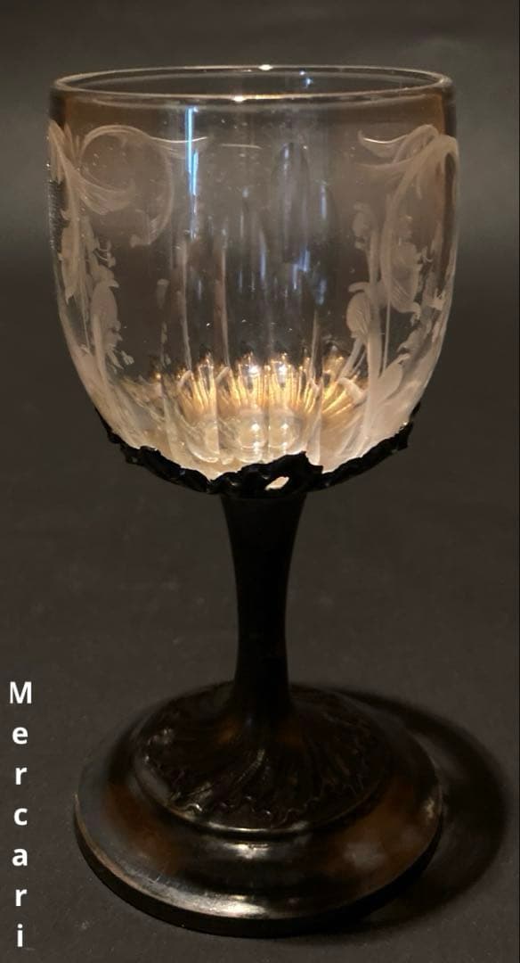 【希少】リキュールグラス　アンティーク　エッジング