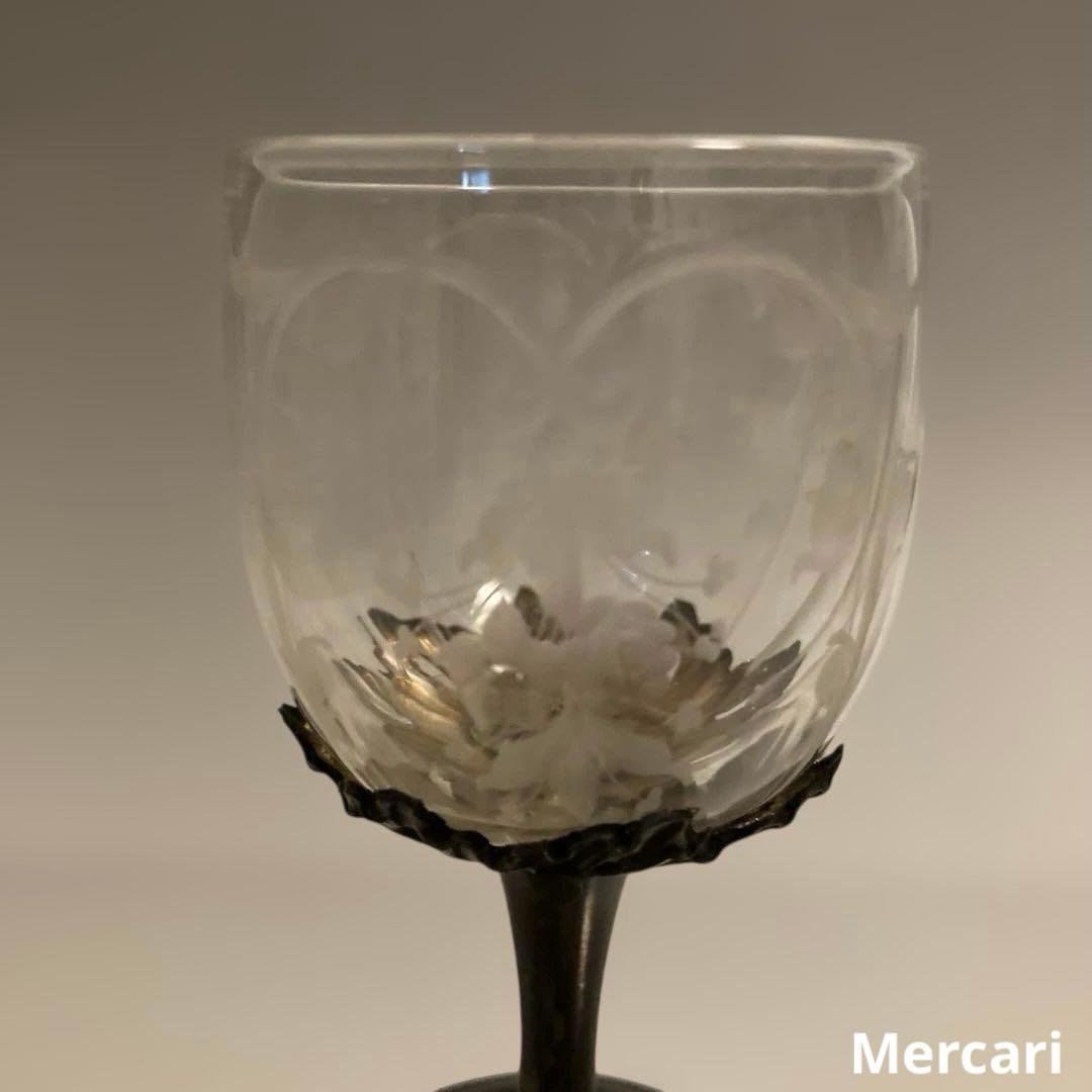 【希少】リキュールグラス　アンティーク　エッジング