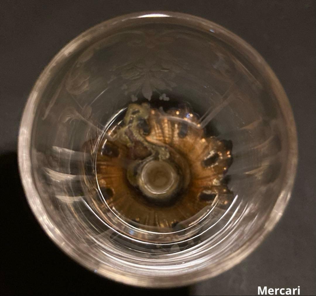 【希少】リキュールグラス　アンティーク　エッジング