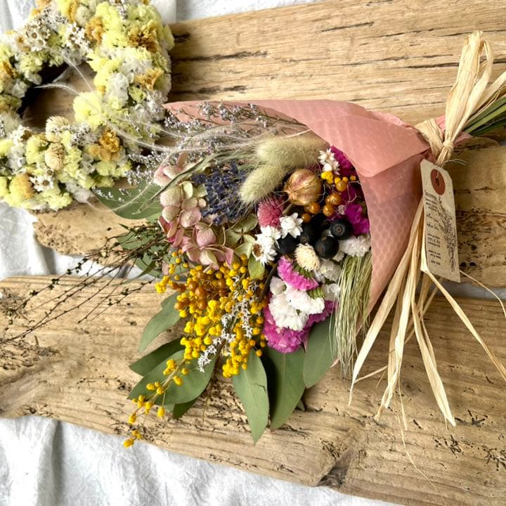 華やかスワッグ、ブーケ