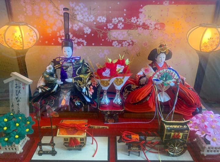 雛人形　芥子/衣装着親王ケース入り　オルゴール灯り付き