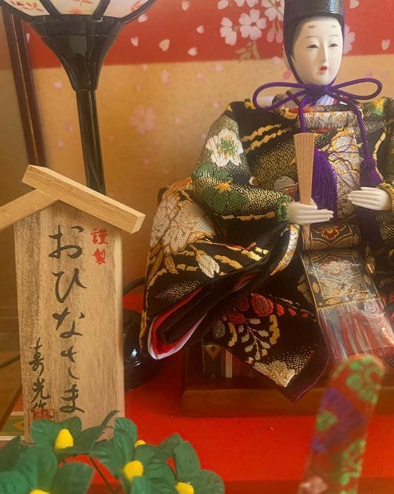 雛人形　芥子/衣装着親王ケース入り　オルゴール灯り付き