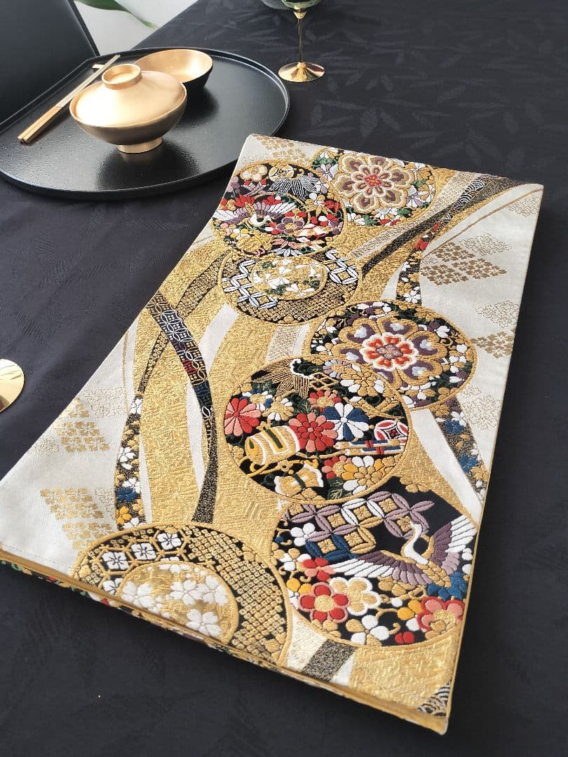 A974★逸品‼️豪華刺繍‼️お祝い‼️テーブルランナー2m9cm