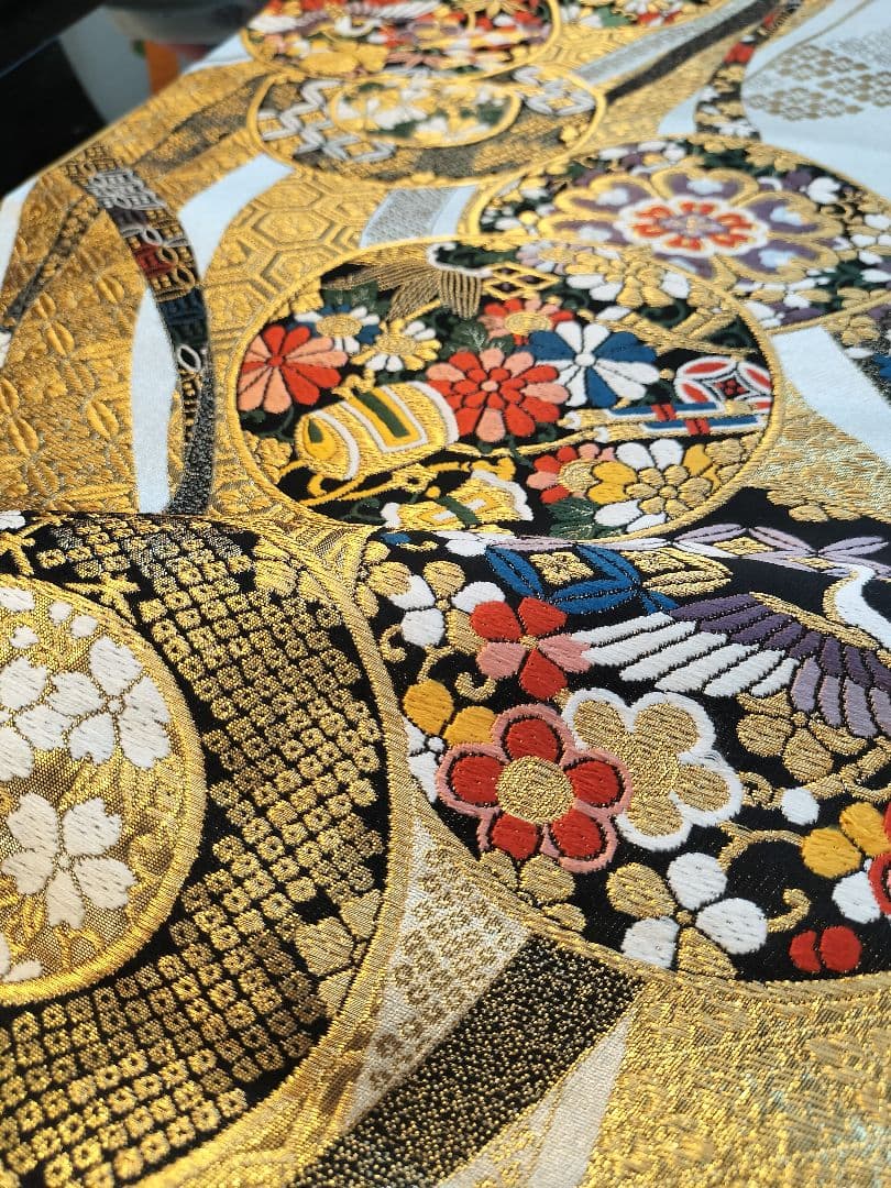 A974★逸品‼️豪華刺繍‼️お祝い‼️テーブルランナー2m9cm