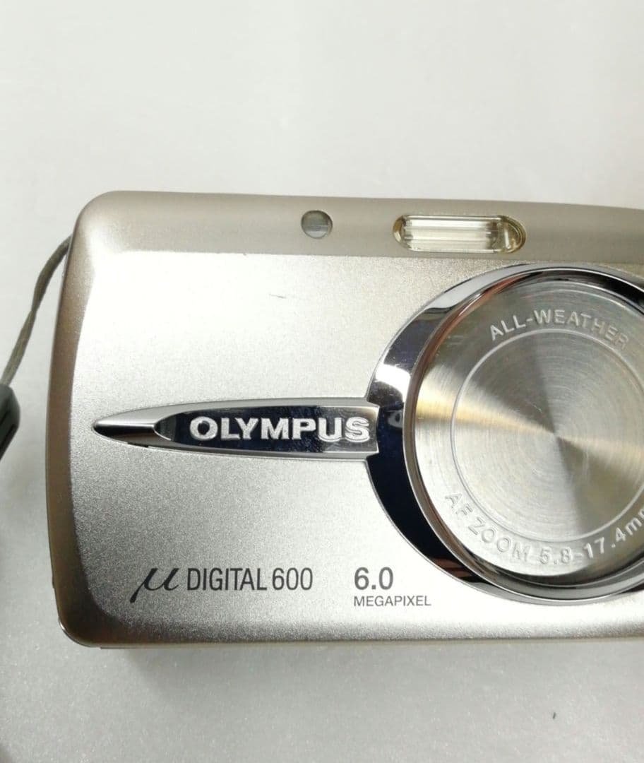 【動作確認済み】OLYMPUS μ DIGITAL 600 シルバー デジカメ