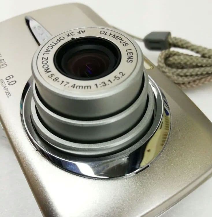 【動作確認済み】OLYMPUS μ DIGITAL 600 シルバー デジカメ