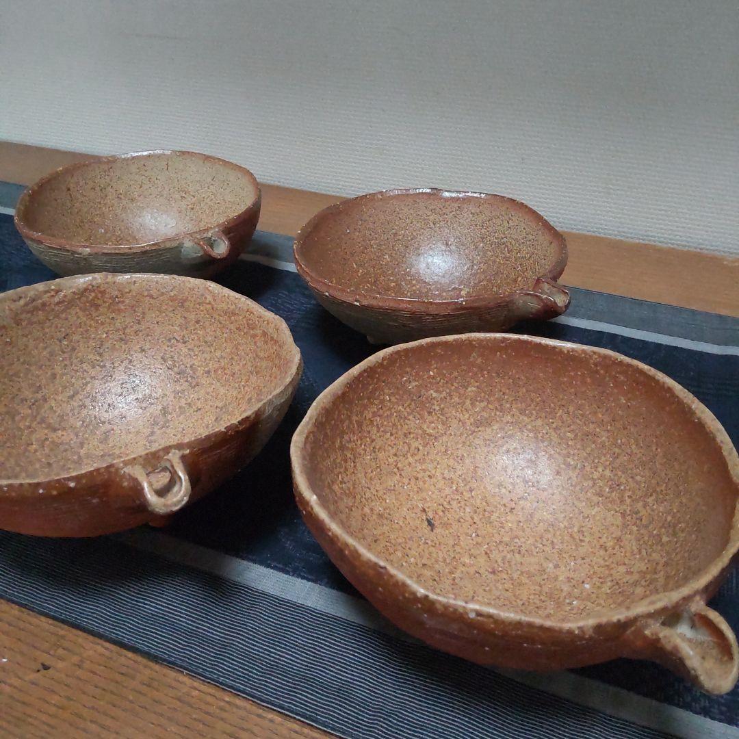 ミツ脚 片口 4ケセット 備前焼 17
