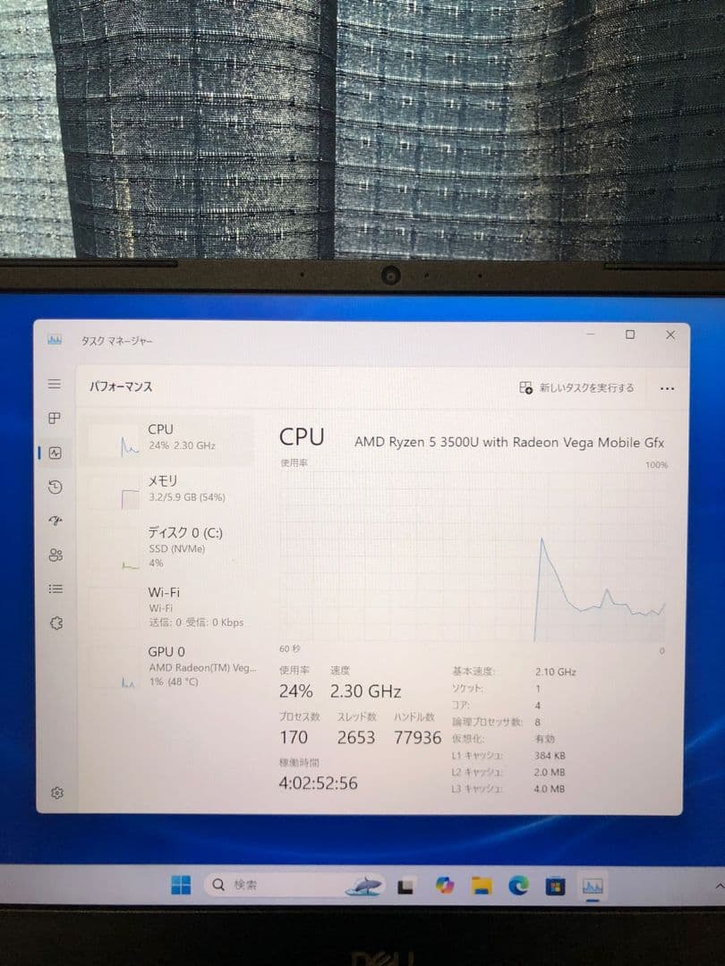 Dell Inspiron Ryzen 5 3500U ノートPC