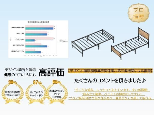 シングルサイズ 木目調 ベッドフレーム / ベッド下収納可！⭐A①111