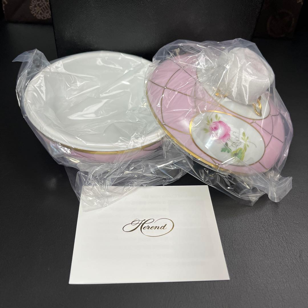 月末価格［新品］Herendメモリアルローズ♡カバードボックス、ボンボニエール