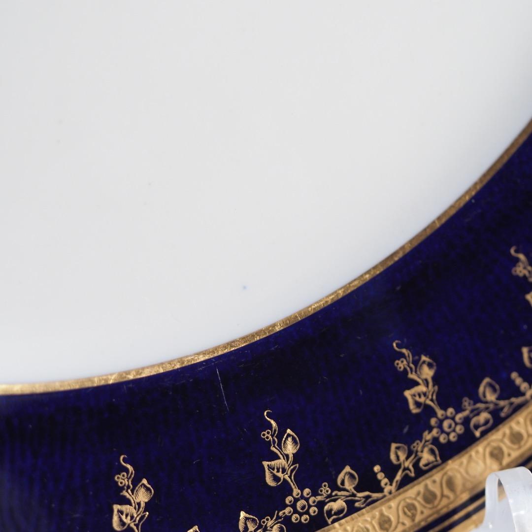 コウルドン 藍地金彩 プレート 径258mm / N83G Cauldon