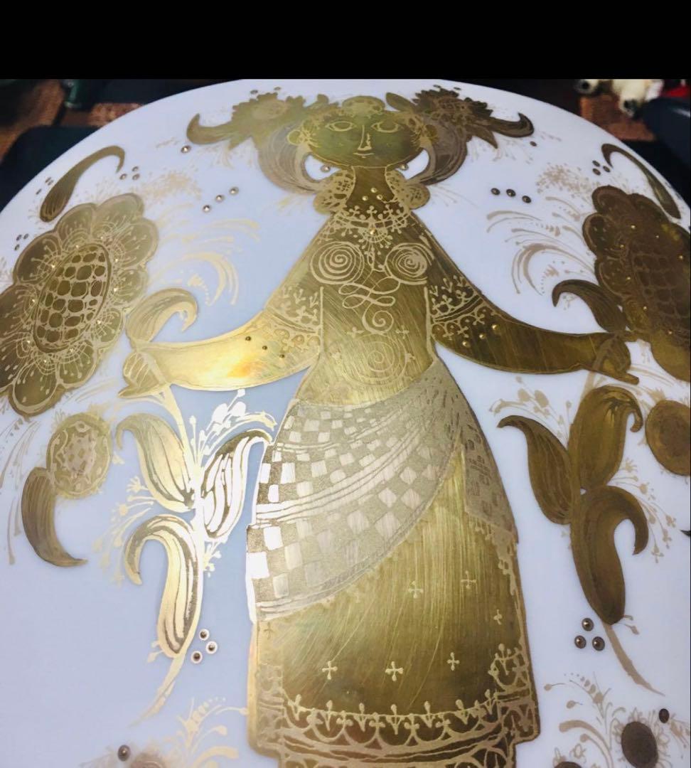 1970S スタジオライン Bjorn Wiinblad 花瓶 白磁×金彩　魔笛