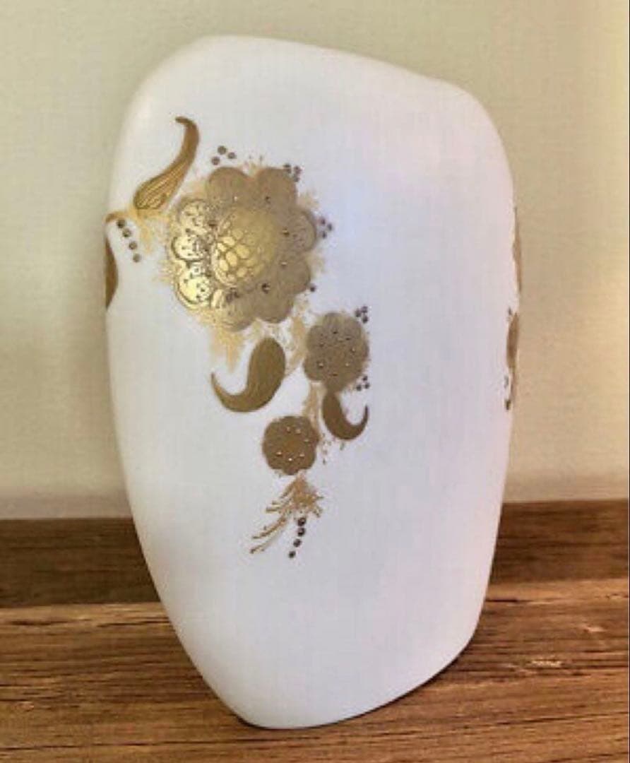 1970S スタジオライン Bjorn Wiinblad 花瓶 白磁×金彩　魔笛