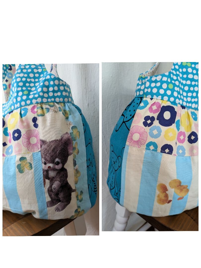 くまちゃん、ひよこ柄☆大きいころりんバッグ☆