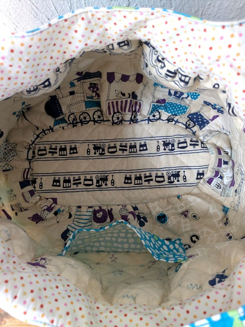 くまちゃん、ひよこ柄☆大きいころりんバッグ☆