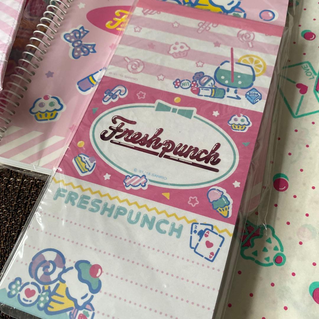 サンリオレトロ Fresh Punch メモ帳ノート 缶ペンケース まとめ売り