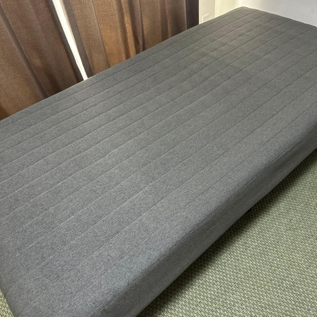 グレー 脚付きマットレス シングル