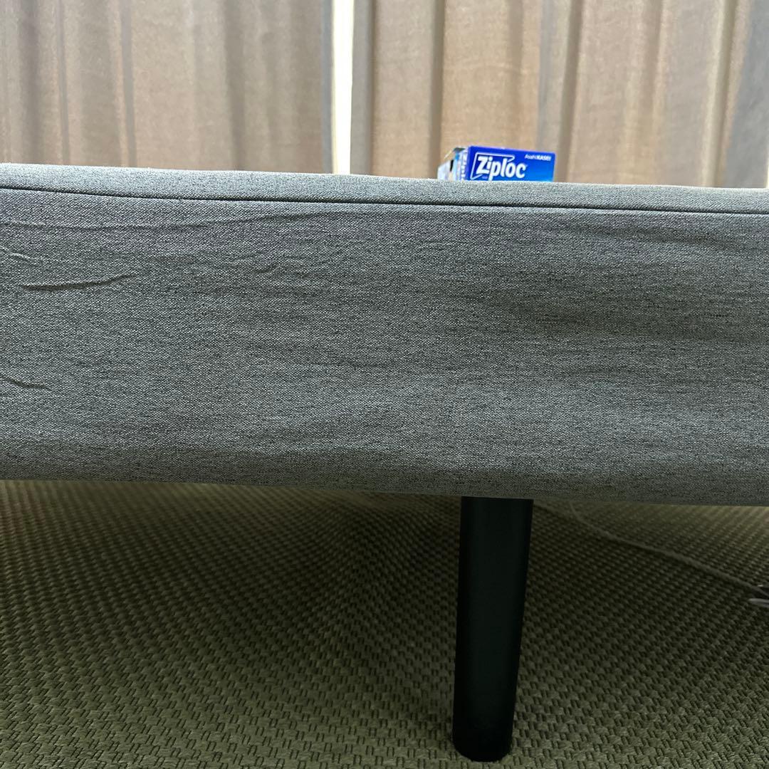 グレー 脚付きマットレス シングル