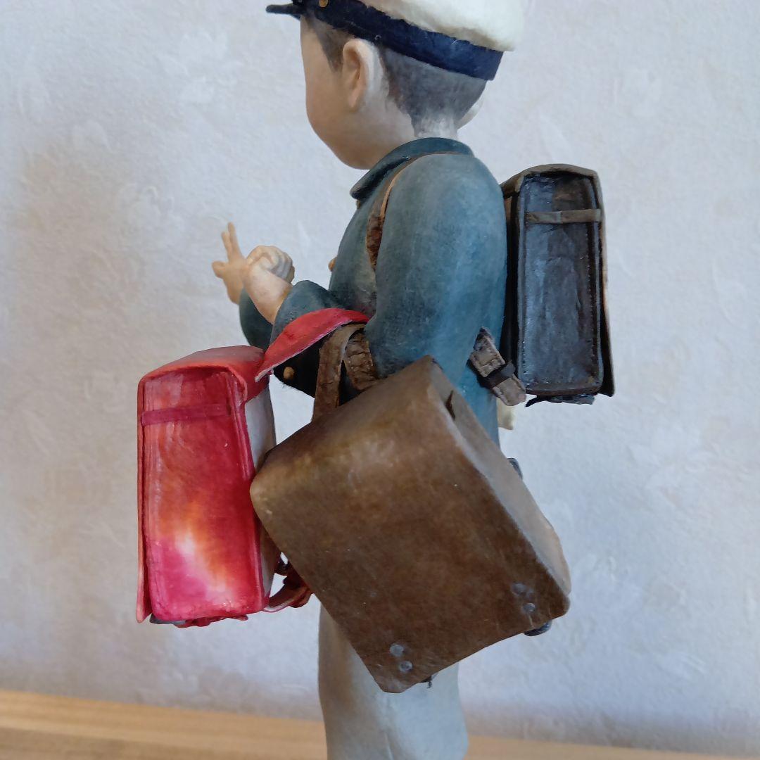 人形「帰り道」伝統工芸 人形　和紙貼り