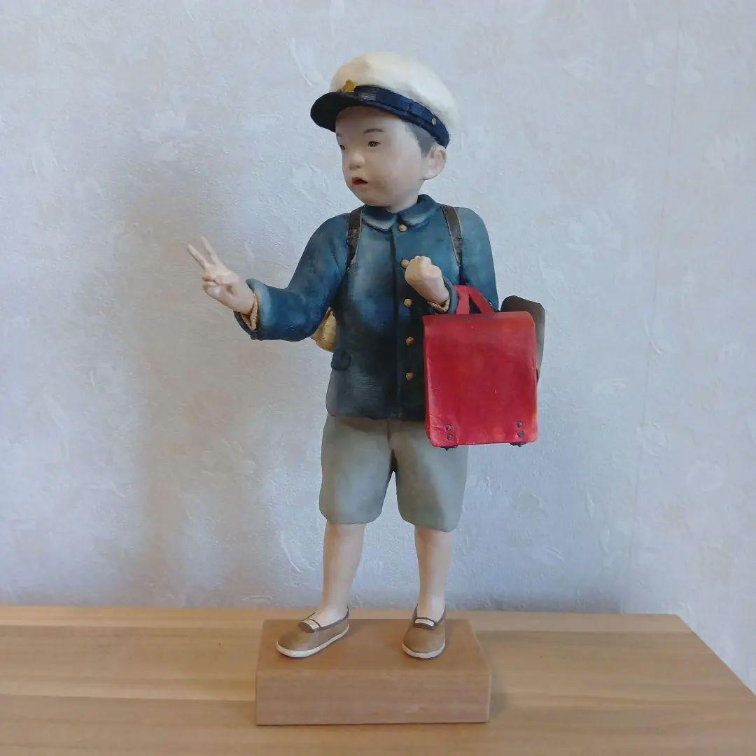 人形「帰り道」伝統工芸 人形　和紙貼り