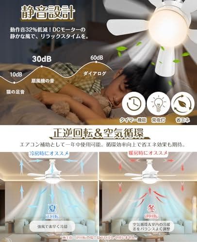 【メモリー・正逆回転・小型】SUKITEN シーリングファンライト 28W シp