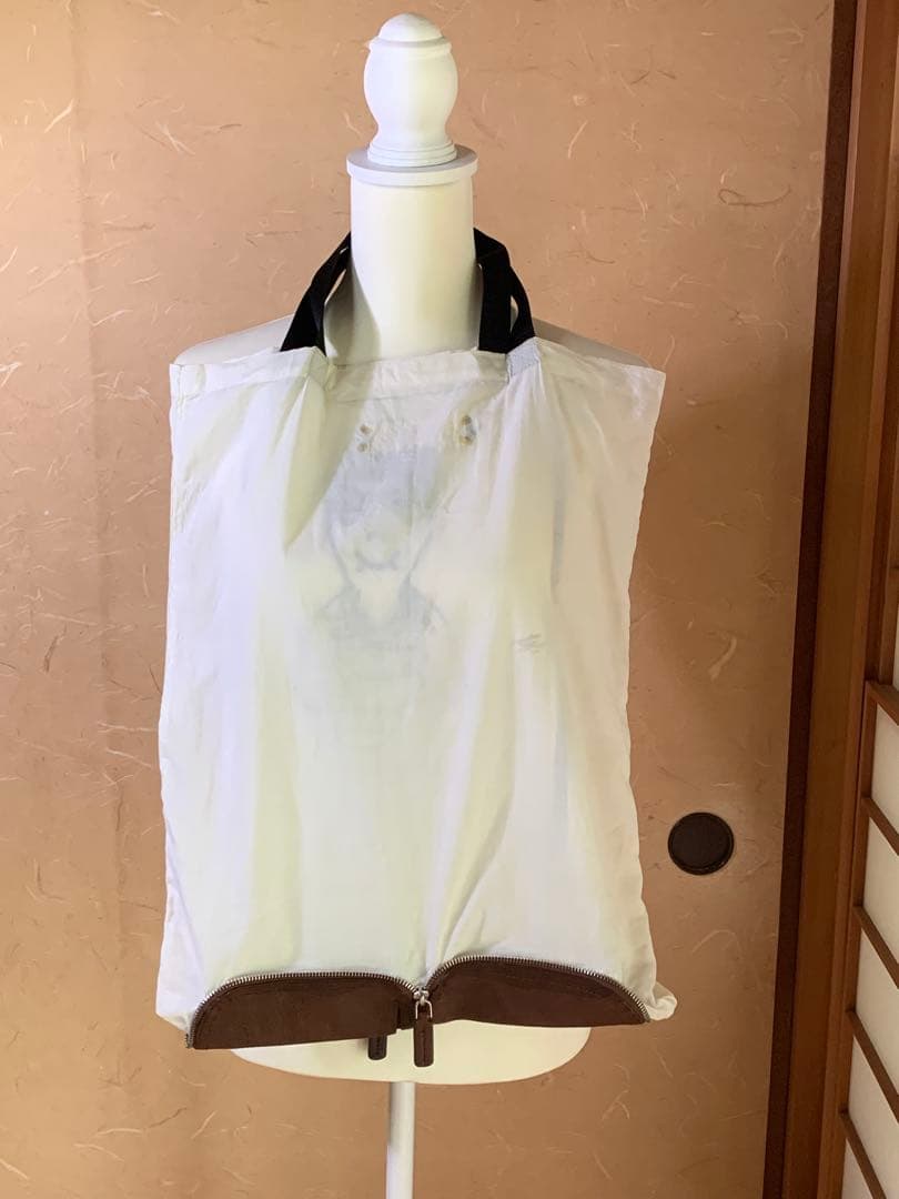 MＡＲNＩ　パペット　折り畳みバック　2010 美品　コットン生地&皮