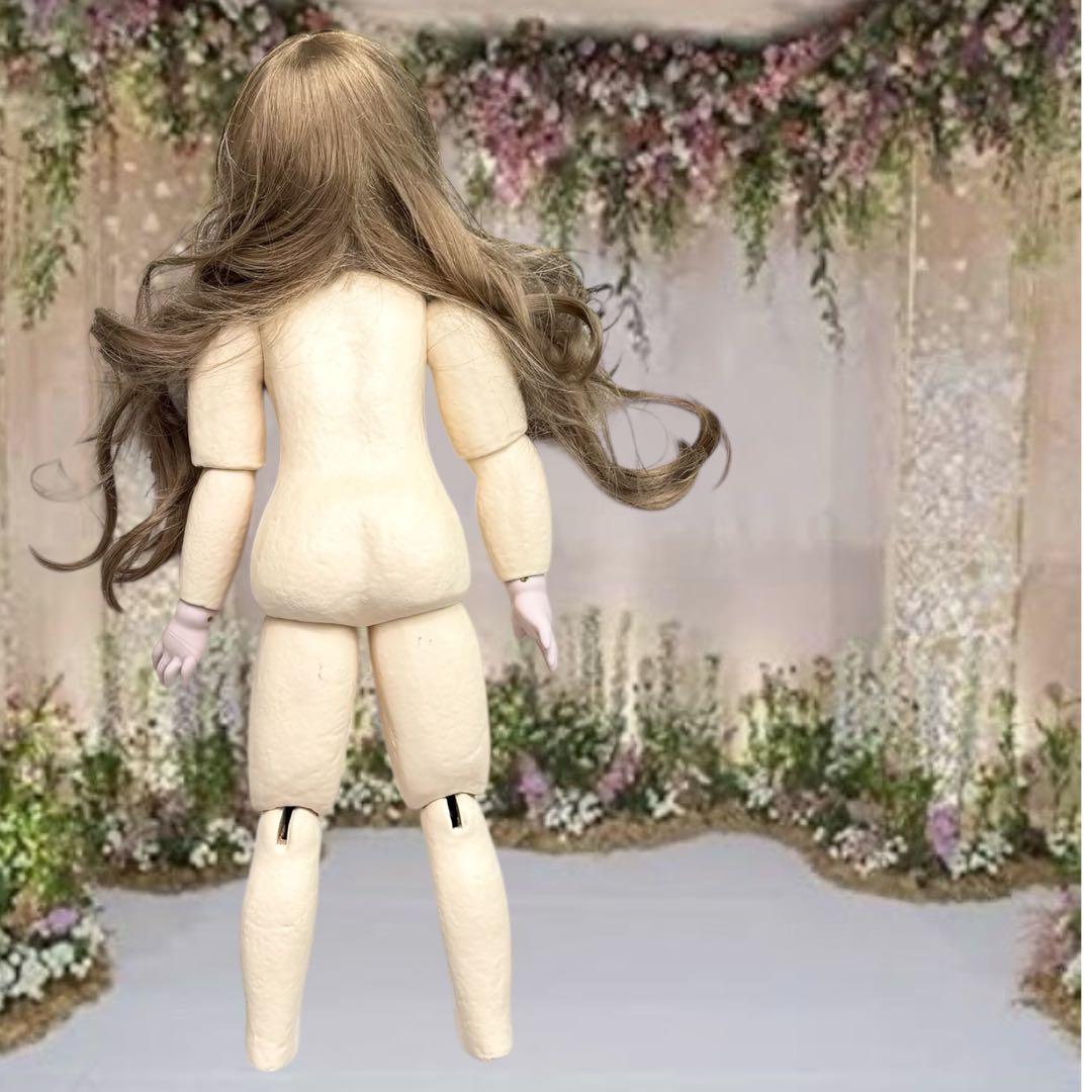 ビスクドール ジュモー グリーン ブラック ドレス ピンク 薔薇 ボネ カメオ