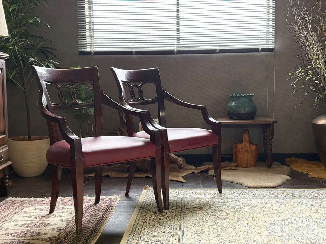 US Baker　アームチェア　2脚セット　ベーカー　クラシックチェア　 nZ