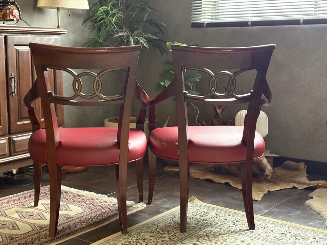 US Baker　アームチェア　2脚セット　ベーカー　クラシックチェア　 nZ