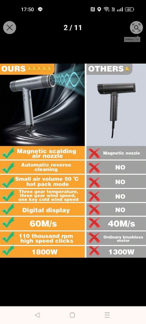 ❤未使用❤LESCOLTON ハイスピード　ヘアドライヤー　LS-090A