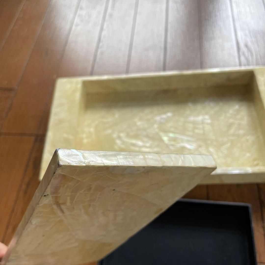 ベトナム製・シェルのお盆と小物入れのセット・USED・未使用品