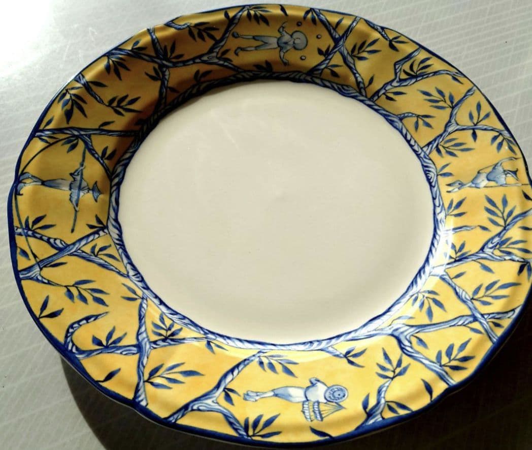 【Gien】大皿 Baladins cantonais 29cm　廃盤品　希少