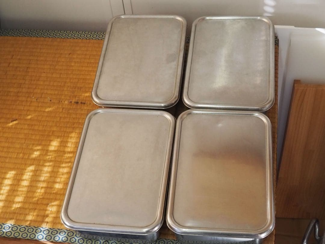 クローバー　深型組バット　6号　蓋付き　4つセット　ステンレス製　業務用