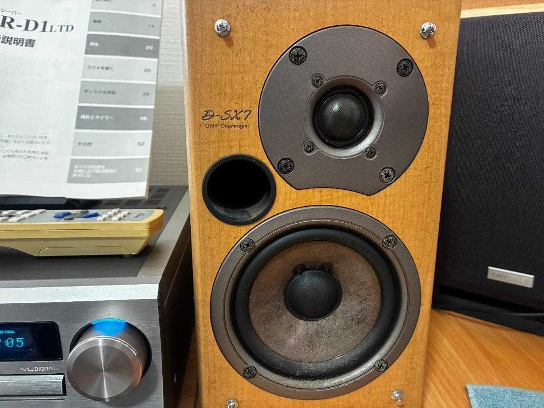 ONKYO CR-D1LTD CD D-SX7スピーカー 純正リモコン 取説