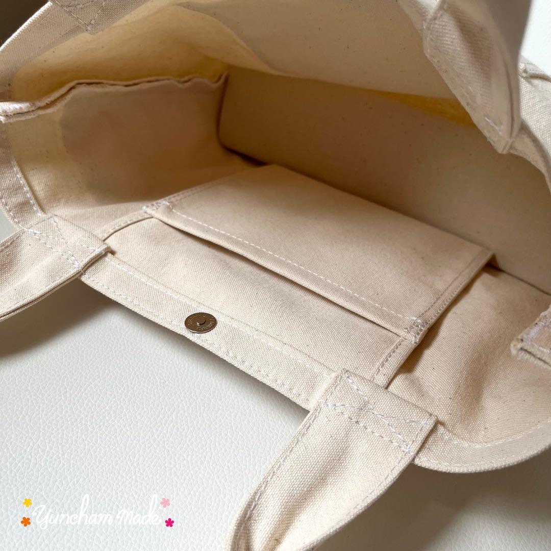 《頒布ハンドバッグ》　生成り　透け感　ステンドグラス風