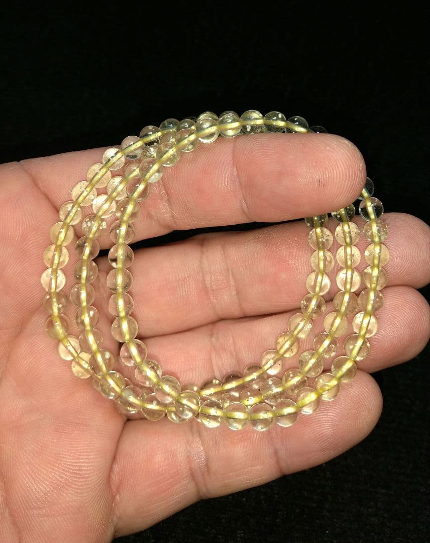 【超小粒】リビアングラス《３本セット》５㎜　天然　美品　お買い得