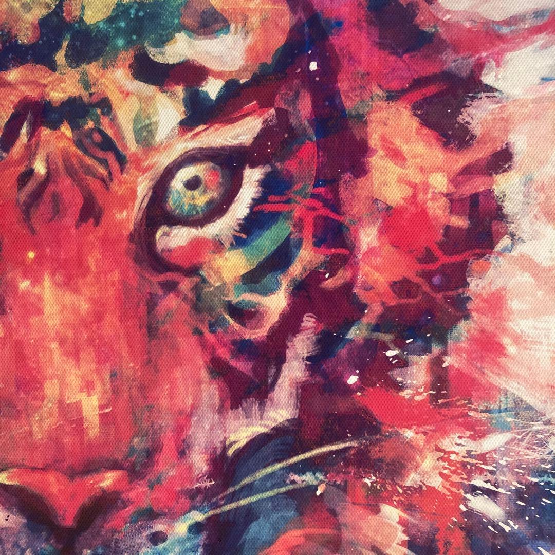 ★アウトレット★キャンバスプリントアート タイガー 額付 絵画 インテリア