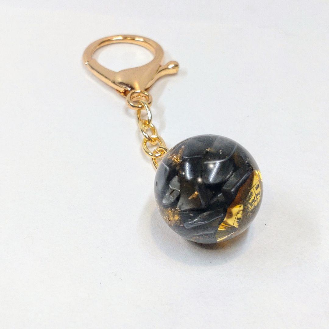 【新作　大サイズ】気功玉（フトマニ図・龍神）のカニカンキーホルダー②